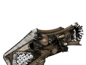 Brutalist Patinated Metal Abstract Sculpture by Frans de Boer Lichtveld, 1964